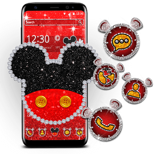 Cute Red Mouse Theme