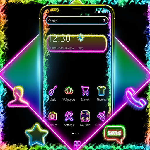 Neon Border Light Theme