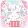 Battery widget Flowery Kiss