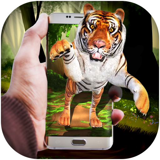 Tiger on Screen Scary Joke : Tiger in Phone Prank