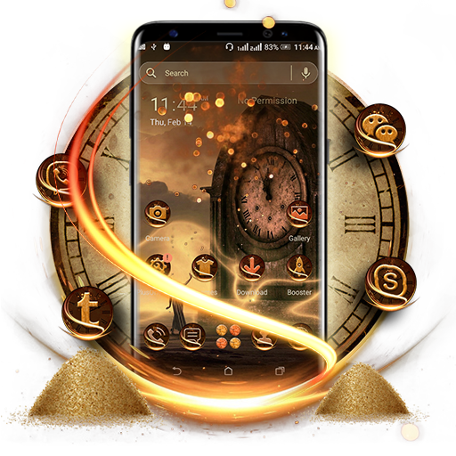 Vintage Clock Launcher Theme