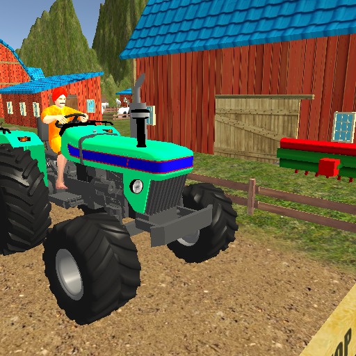 Village Farm Tractor Driving