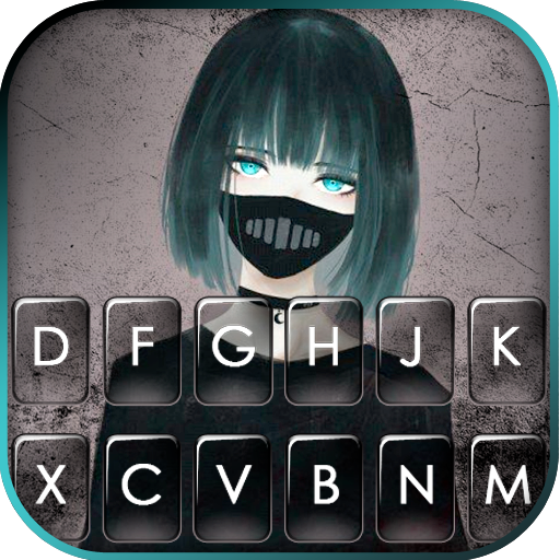 Anime Mask Girl Keyboard Theme