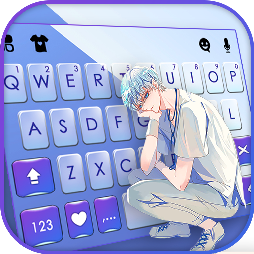 Fundo do Teclado Anime Boy Squ