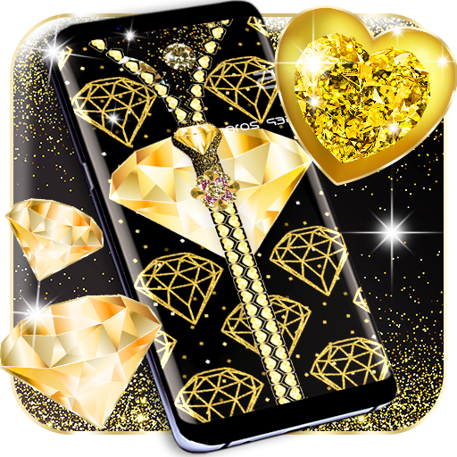 Gold diamond lock screen