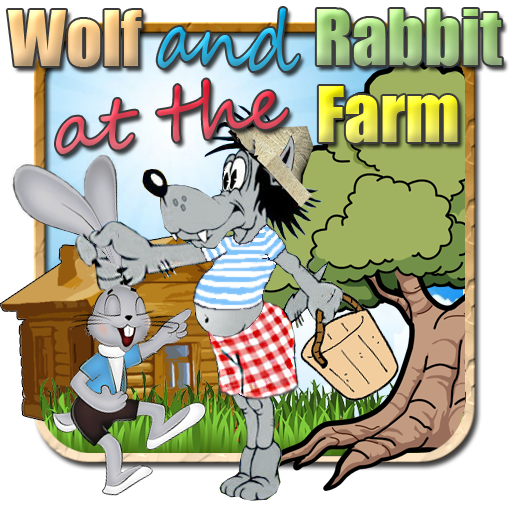 Wolf and rabbit - at the farm