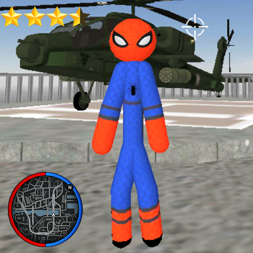 Stickman Spider Rope Hero Gangstar Crime