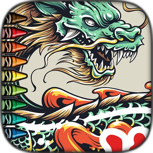 Livro de colorir dragão
