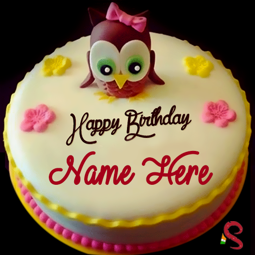 Cake with Name Photo Frame