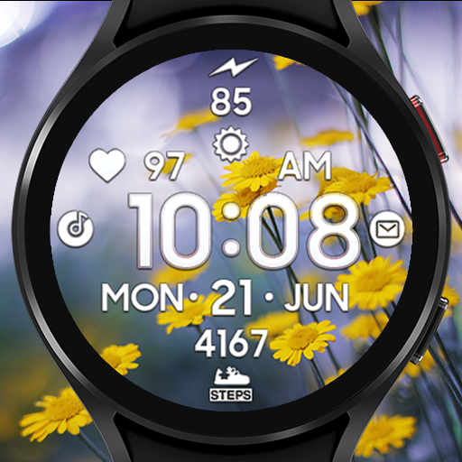 Download FLOW Digital Watch Face android on PC