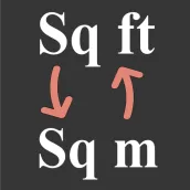 Square Feet to Square Meters / sq ft to sq m