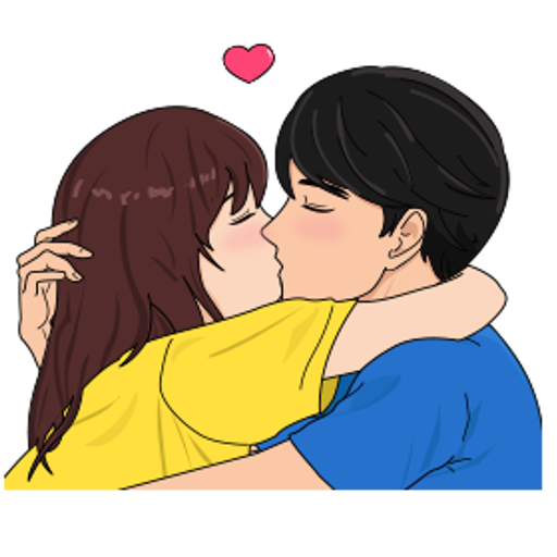 Animated Sticker Kiss