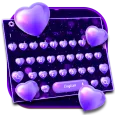 Purple Love Heart Balloon Keyboard Theme
