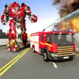 Robot Fire Rescue: Truck Games