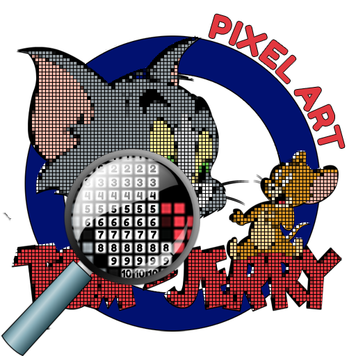 Color by Number Tom and Jerry Pixel Art