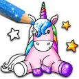 Unicorn Coloring Book Glitter