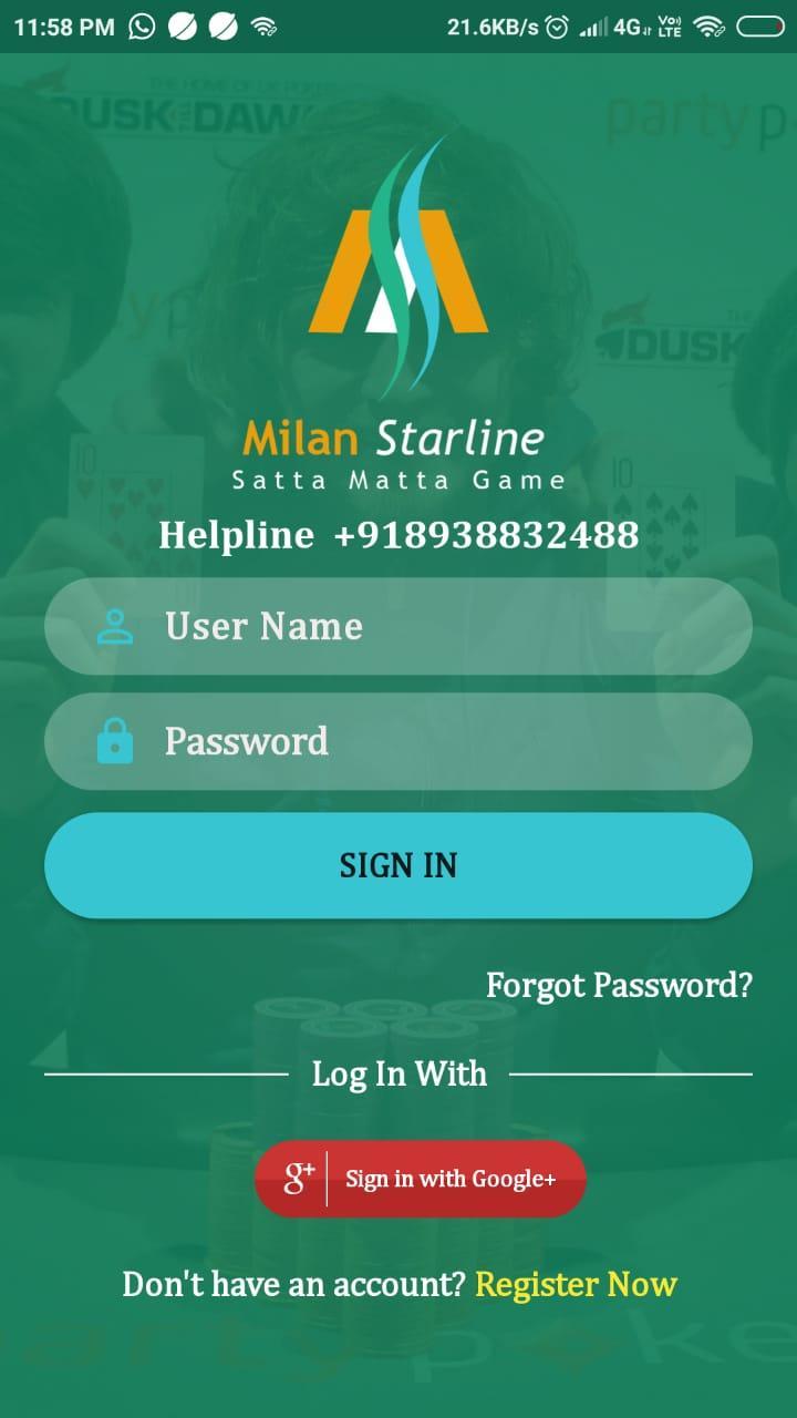 MG-Milan Starline Online Matka - Latest version for Android