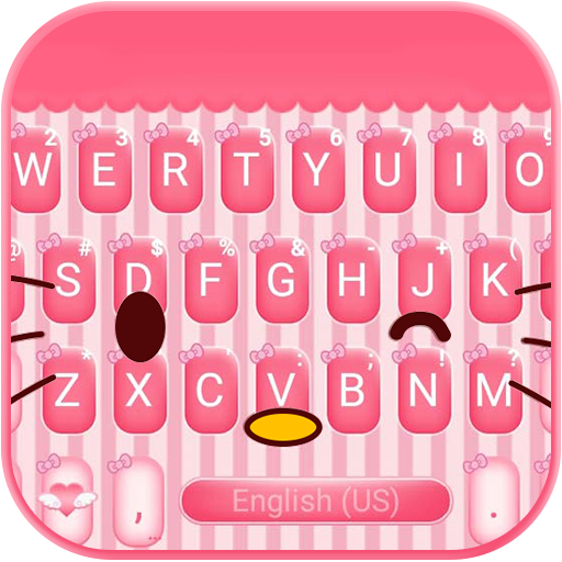 Pink Cute Kitty कीबोर्ड
