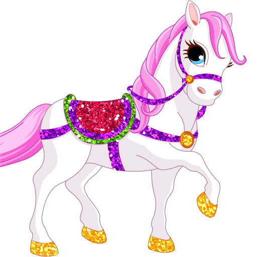 Glitter Horse & Pony Coloring