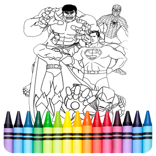 Livro de colorir super-herói