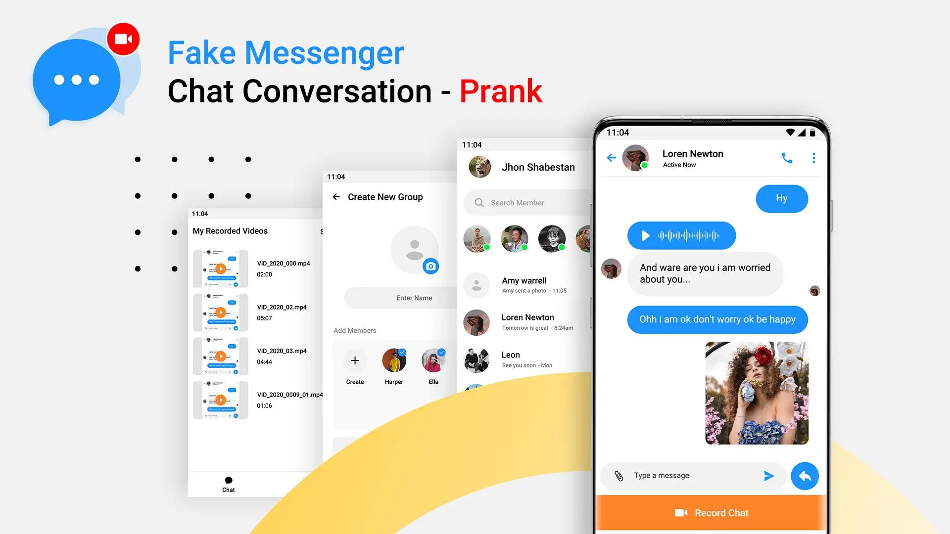 Fake messenger chat
