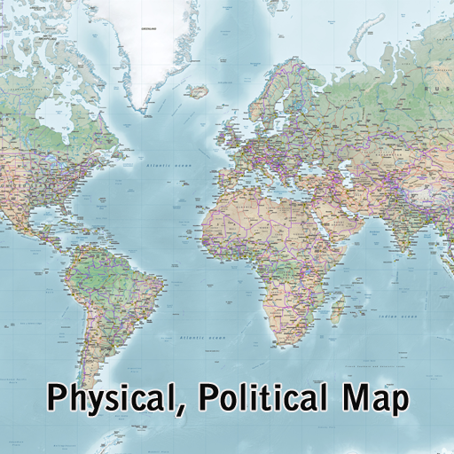 World Physical Map offline