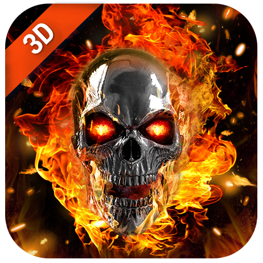 Flaming Skull Live Wallpaper for Free