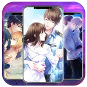 Casal papel de parede anime.