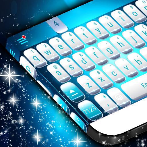 Blue White Keyboard Theme