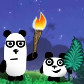 3 Pandas Night Physics Game