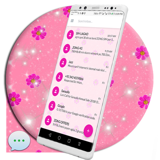 Pink SMS Go Theme
