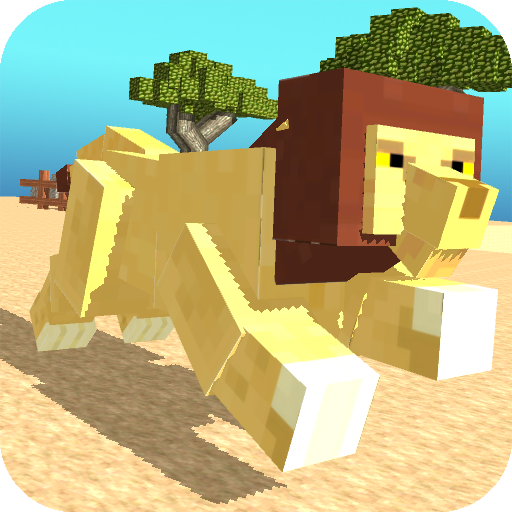 Blocky Wild Park: Lions Raid