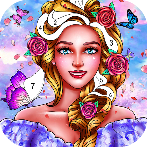 Fairytale coloring book-Free paint by number