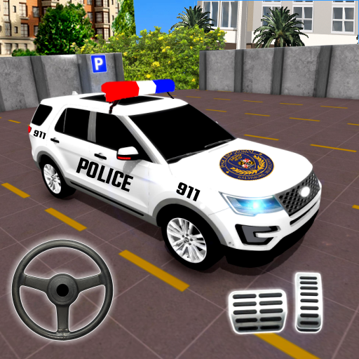 mobil parker polisi permainan
