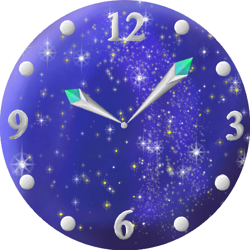 Starry sky clock widget (Analo