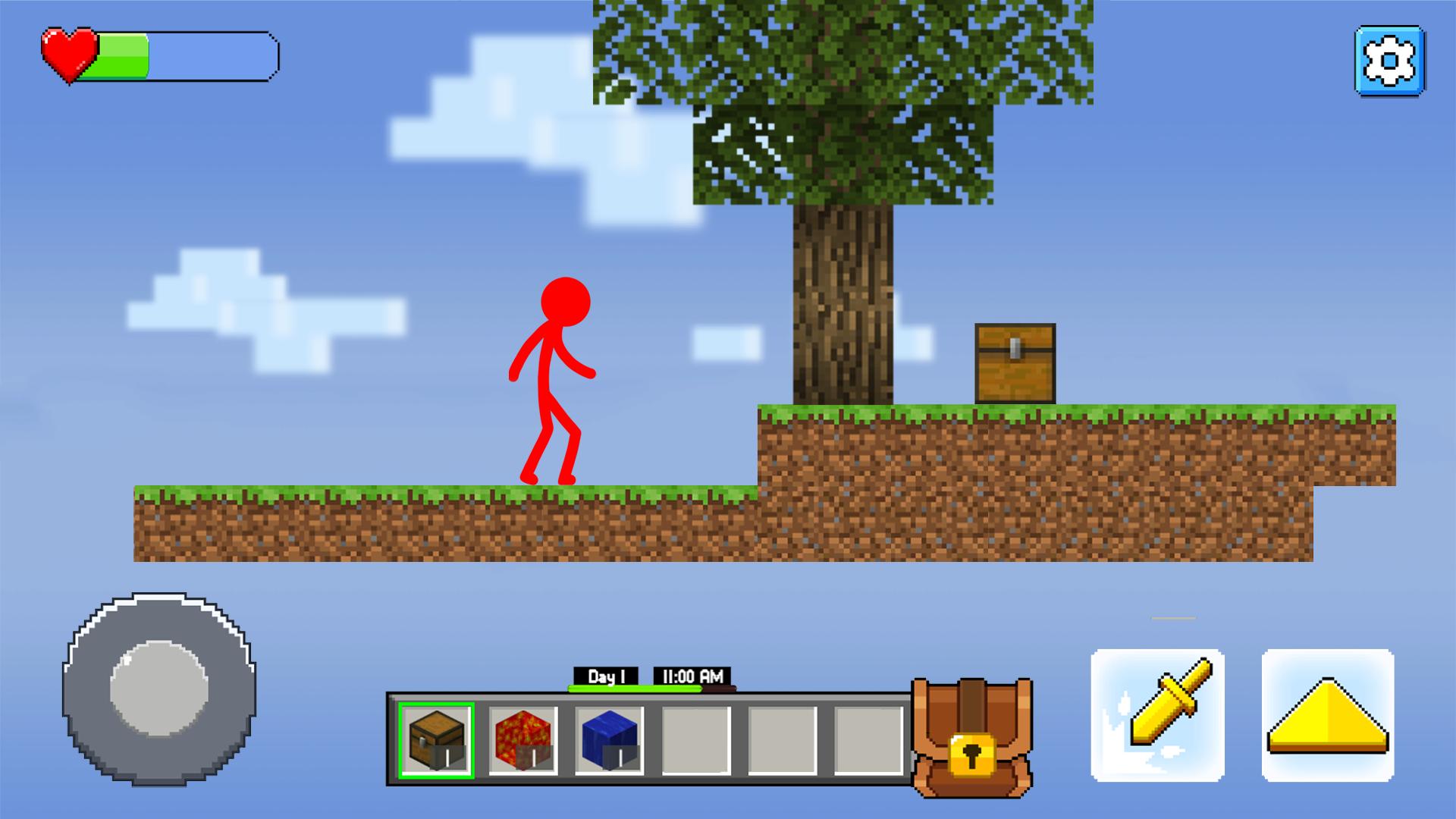 Download Stickman skyblock craft game android on PC