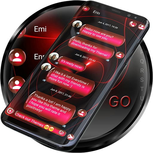 SMS Theme Sphere Red - black