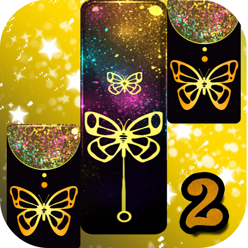 Gold Glitter ButterFly Piano T