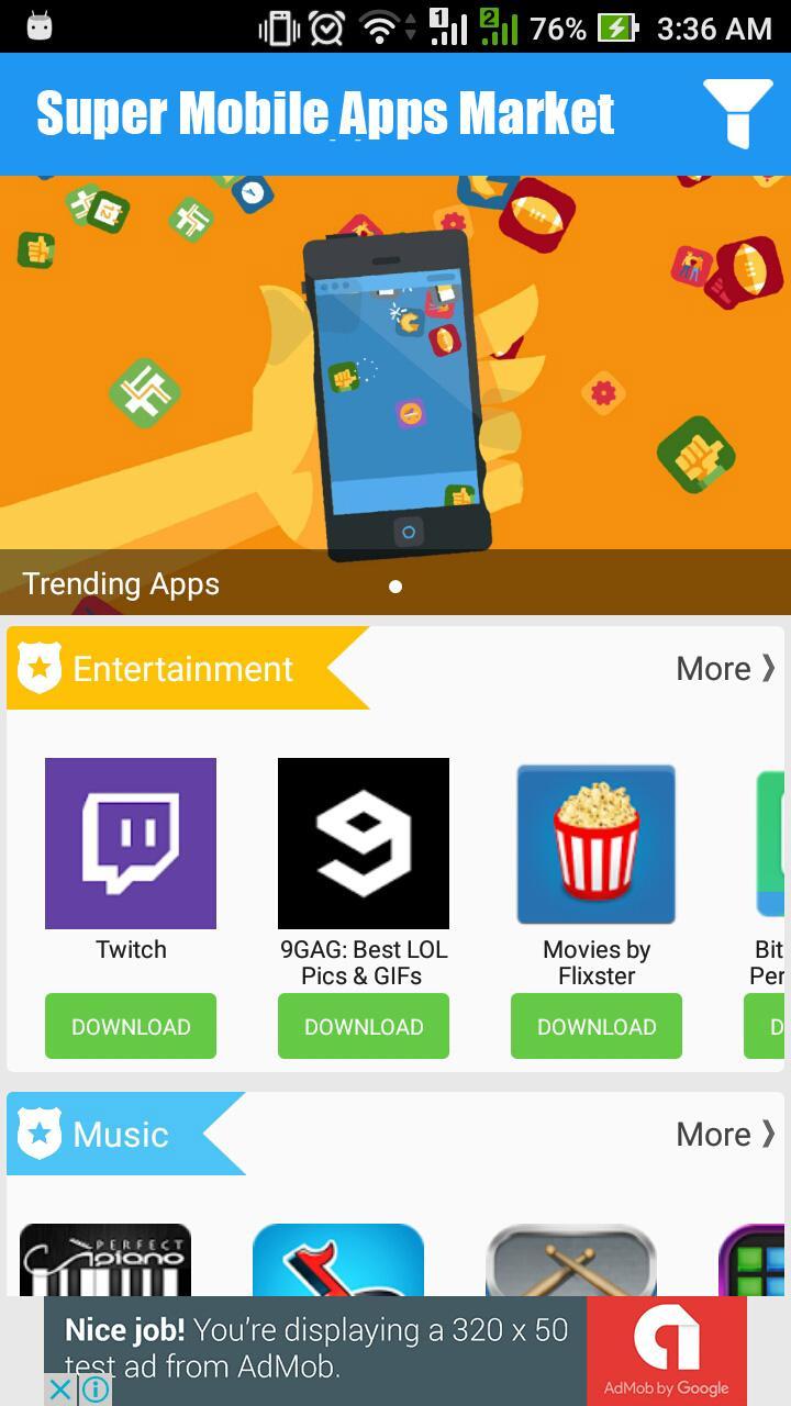 Download Super Mobile Apps Market android on PC