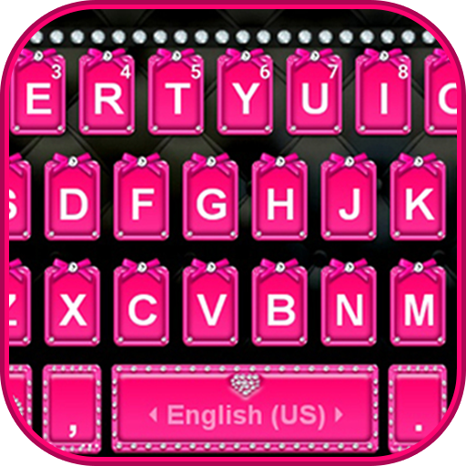 Pink Glamour girl Keyboard The