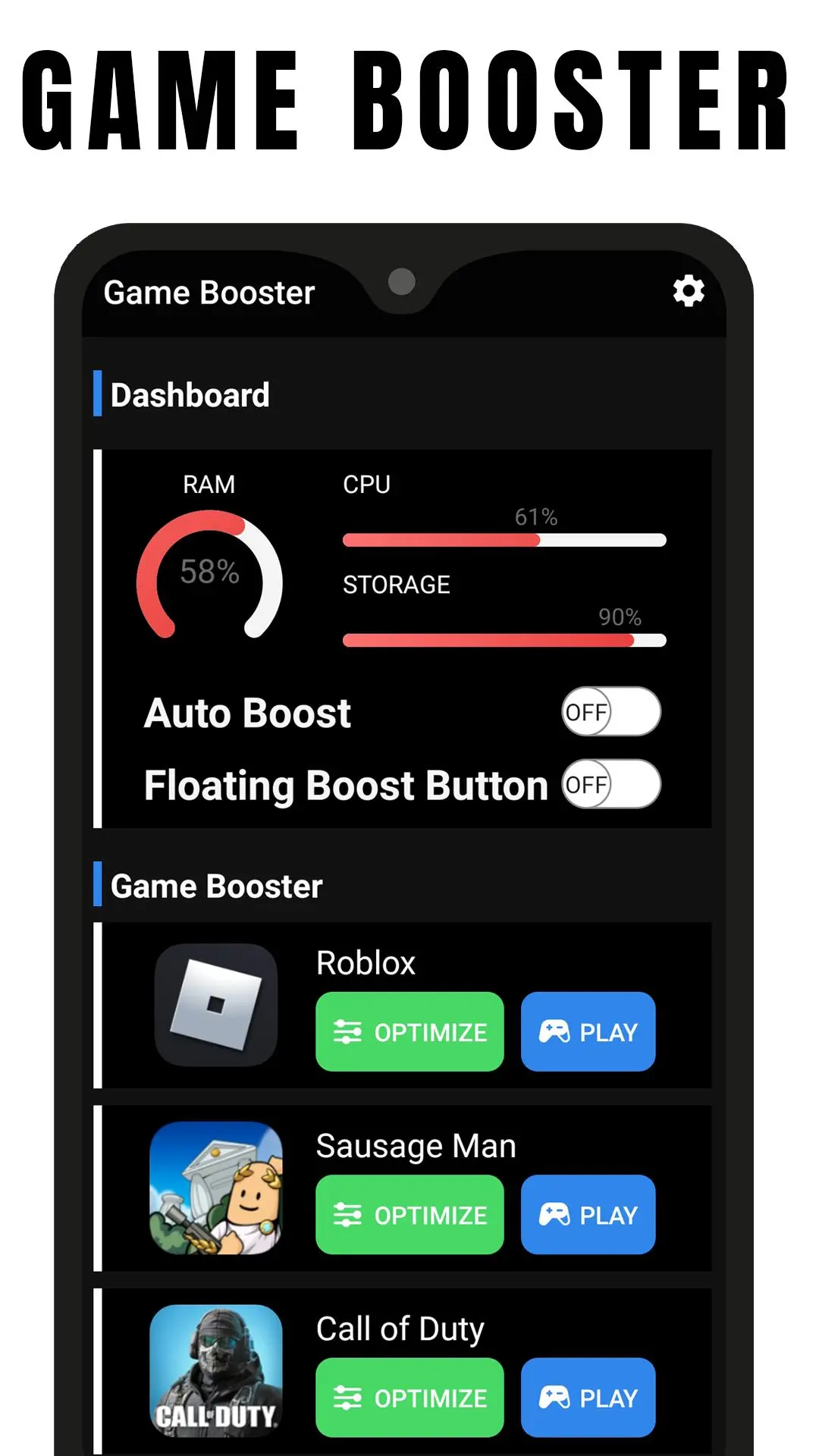 Download TBOOST Game Booster & GFX Tool android on PC