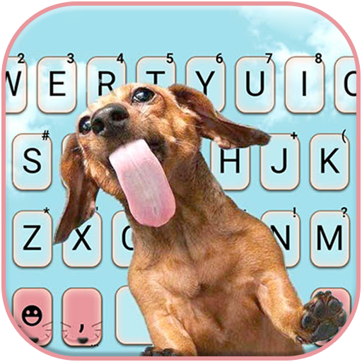 Funny Puppy Keyboard Backgroun