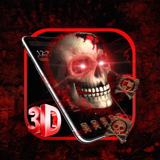 3D Red Evil Skull Theme💀