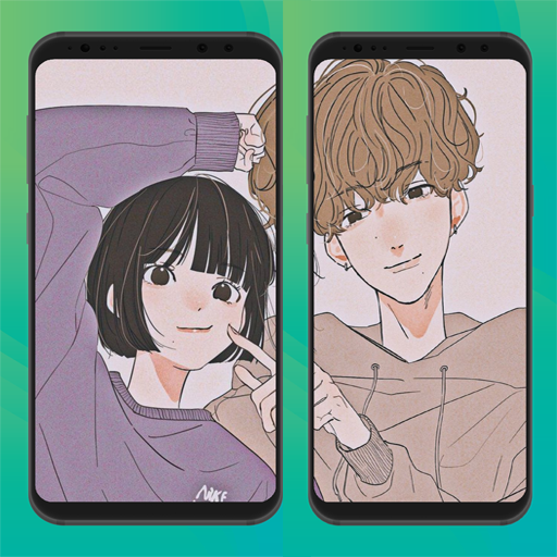 อะนิเมะคู่วอลล์เปเปอร์สำหรับ2