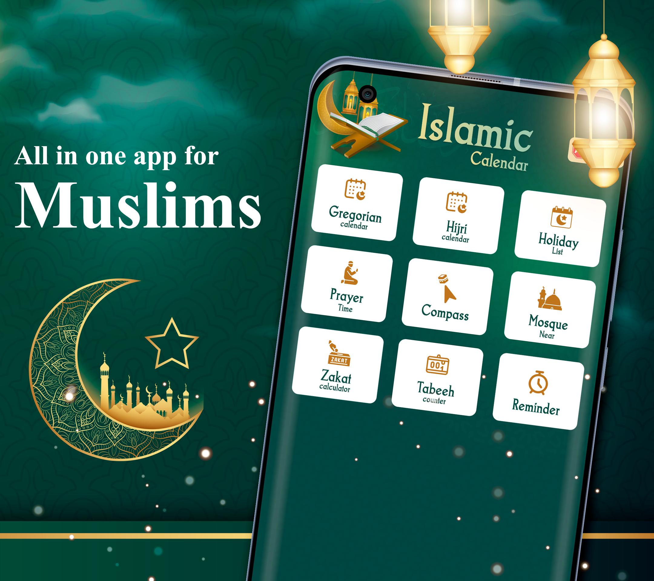 Download Hijri Islamic Calendar android on PC