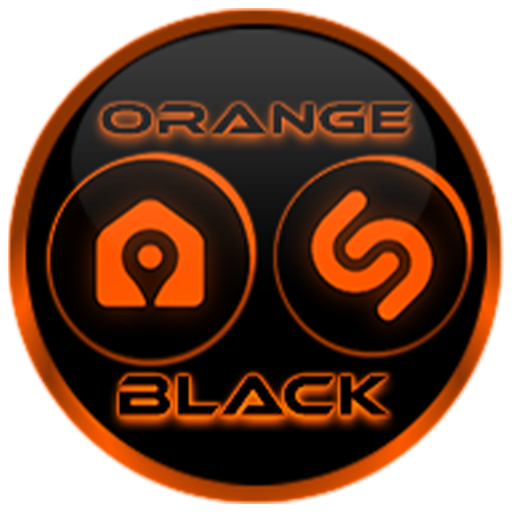 Flat Black and Orange IconPack