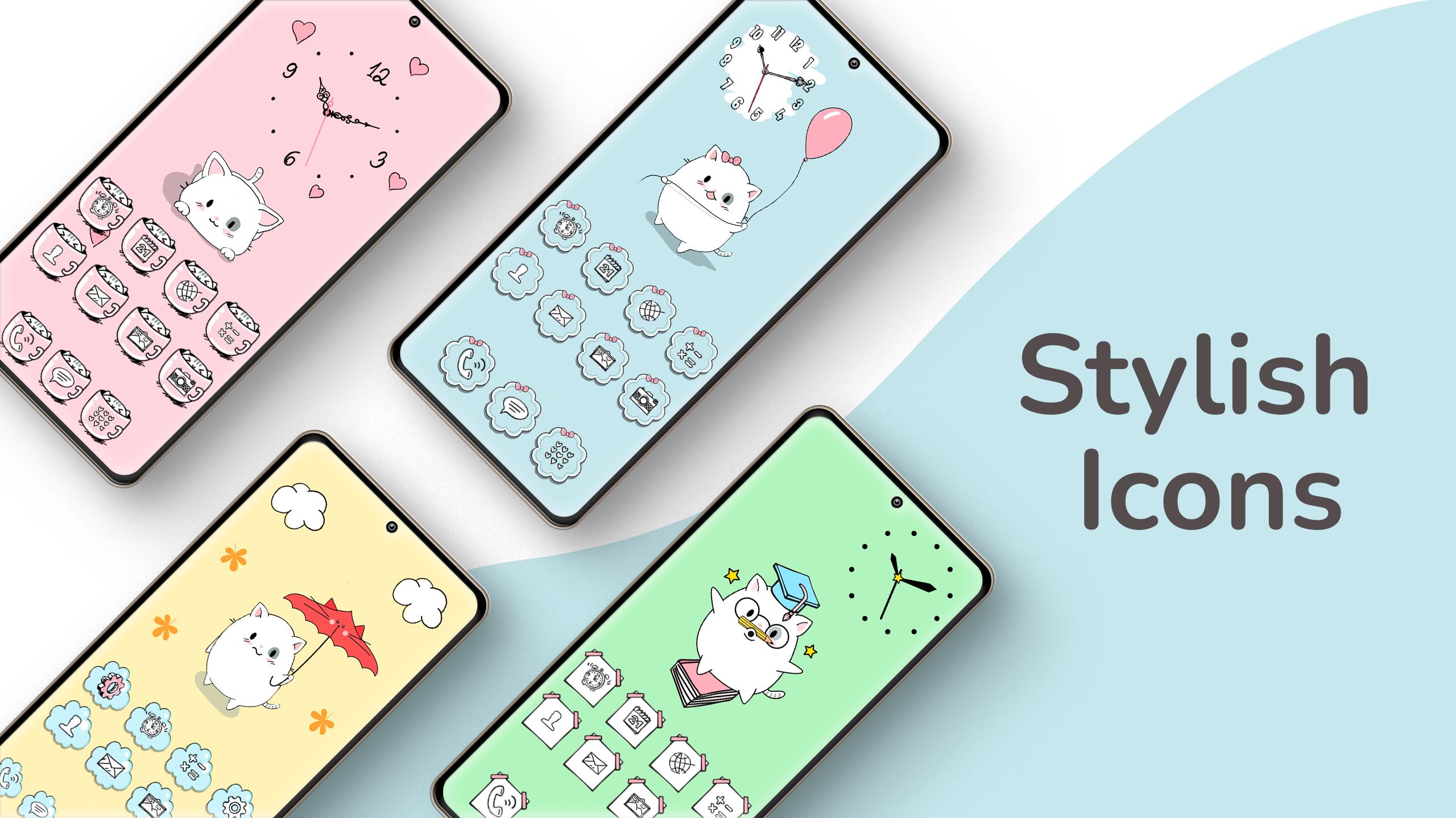 Download Cute Cat Launcher android on PC