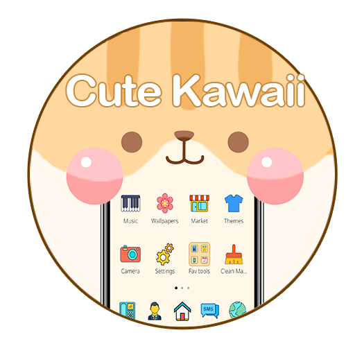 Cute Kawaii Molang Face Theme