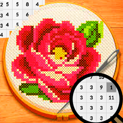 Cross Stitch Coloring By Number-Pixel Art