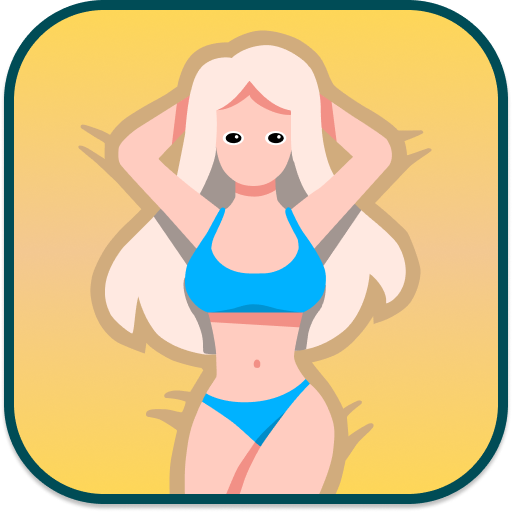 Beach Clicker: cute anime girl